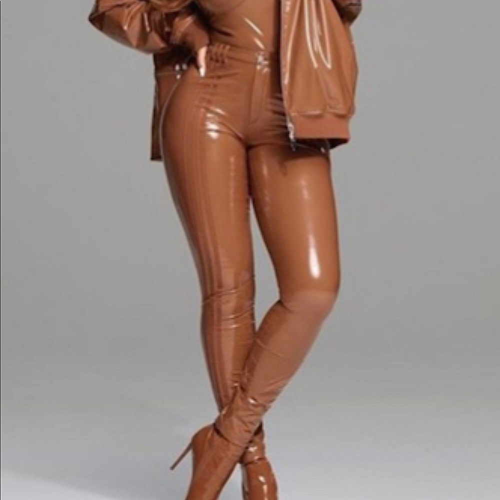 Ivy Park X Adidas Wild Brown latex pants XS rare NWT
